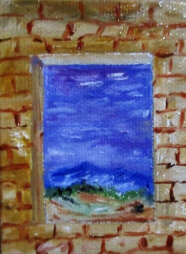 Painting titled "Le  cabanon" by Roberto Urbano, Original Artwork, Oil Mounted on Wood Stretcher frame