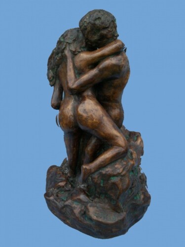 CORPOS QUE SE ABRAÇAM Escultura intitulada "CORPOS QUE SE ABRAÇ…" por Romeo Zanchett, Obras de arte originais
