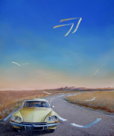 Schilderij getiteld "Voiture de Gérald B…" door Applestrophe, Origineel Kunstwerk, Acryl