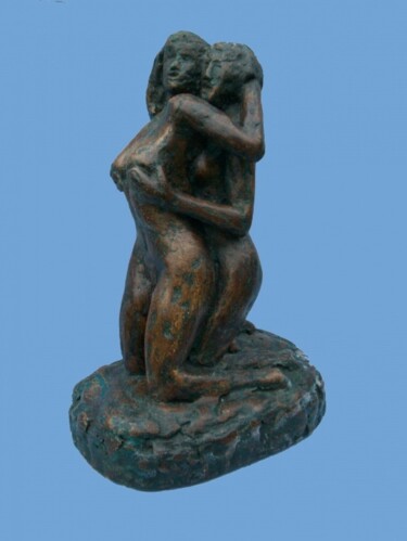 MULHERES QUE SE AMAM Escultura intitulada "MULHERES QUE SE AMAM" por Romeo Zanchett, Obras de arte originais