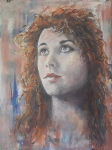Peinture intitulée "visage-1" par Letailleur-H, Œuvre d'art originale, Acrylique Monté sur Châssis en bois