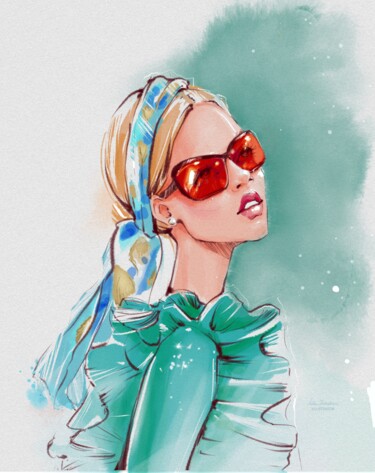 数字艺术 标题为“Gucci sunglasses” 由Julia Shchedrova, 原创艺术品, 数字油画