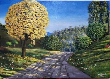 Peinture intitulée "Manhã de setembro" par Alex Carvalho, Œuvre d'art originale, Acrylique