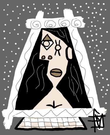 数字艺术 标题为“la mariée 2” 由Franck Vidal, 原创艺术品, 数字油画