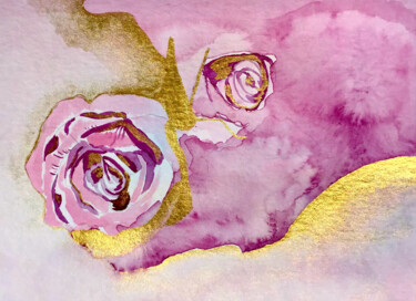 Peinture intitulée "Douceur" par Zael, Œuvre d'art originale, Aquarelle