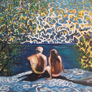 绘画 标题为“Waiting” 由Gökhan Alpgiray, 原创艺术品, 油