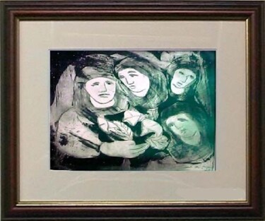 Impressões e gravuras intitulada "01_Figuras" por Maria Lucia Pacheco, Obras de arte originais, Água forte