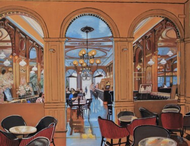 Peinture intitulée "N° 1204  La Rochell…" par R. Cavalié, Œuvre d'art originale, Huile Monté sur Châssis en bois