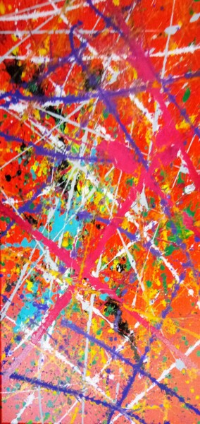 Peinture intitulée "Abstrait 5" par Robin Dubois (le CHAT), Œuvre d'art originale, Acrylique Monté sur Châssis en bois