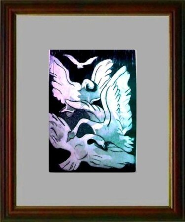 Impressões e gravuras intitulada "06_Pássaros" por Maria Lucia Pacheco, Obras de arte originais, Água forte