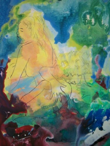 AMOR A TRES Pintura intitulada "AMOR A TRES" por Romeo Zanchett, Obras de arte originais