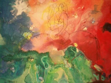 AS AMIGAS SOBRE O CAVALO Pintura intitulada "AS AMIGAS SOBRE O C…" por Romeo Zanchett, Obras de arte originais