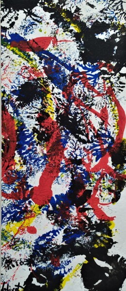 Malerei mit dem Titel "Calligraphie 4/4" von Dominique Jolivet, Original-Kunstwerk, Acryl