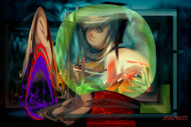数字艺术 标题为“Behind the Glass” 由Marc Bulyss, 原创艺术品, 数字油画