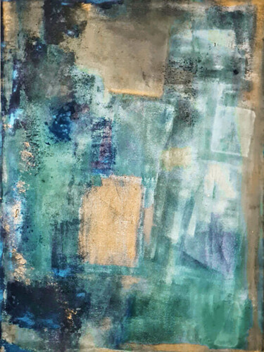 " La fôret aux carrées" Malerei mit dem Titel "" La fôret aux carr…" von Claudia De La Hoz, Original-Kunstwerk, Acryl Auf Keilrahmen aus Holz montie…