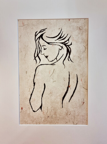 "TENDER" hand pulled intaglio print with Chine colle, unique 印花与版画 标题为“"TENDER" hand pulle…” 由Artmoods Tp, 原创艺术品, 雕刻