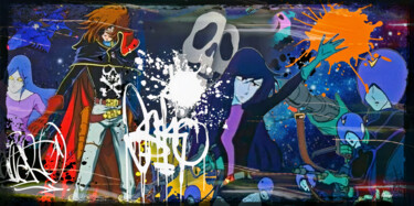 绘画 标题为“Le monde d albator” 由Dominique Kleiner, 原创艺术品, 数字油画