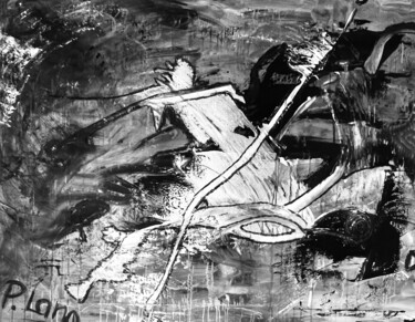 Malerei mit dem Titel "o.T." von Peter Lang, Original-Kunstwerk, Acryl