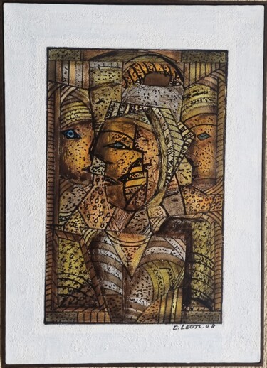 Painting titled "geométrica abstract…" by Bellasartes Caldas Novas, Original Artwork, Acrylic