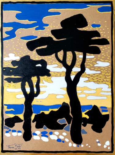 Peinture intitulée "Méditerranée 1.1" par Thomas Rodet, Œuvre d'art originale, Acrylique Monté sur Autre panneau rigide