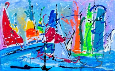 Peinture intitulée "Hansen vendu" par Edwige Col, Œuvre d'art originale, Acrylique Monté sur Châssis en bois