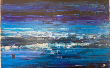 제목이 "bleue mer"인 미술작품 Hartiste로, 원작, 기름