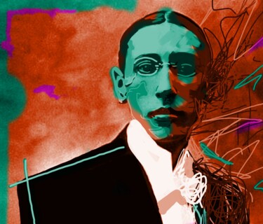 数字艺术 标题为“Igor Stravinsky” 由Ernesto Rivera Novoa, 原创艺术品, 数字油画