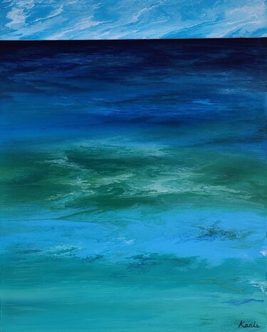 Painting titled "ocean alive1" by So Hyon Kim, Original Artwork, Acrylic