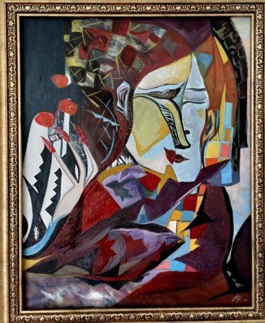 Painting titled "Геометрия на любовта" by Anna Mytavska (Cabrerra), Original Artwork, Oil
