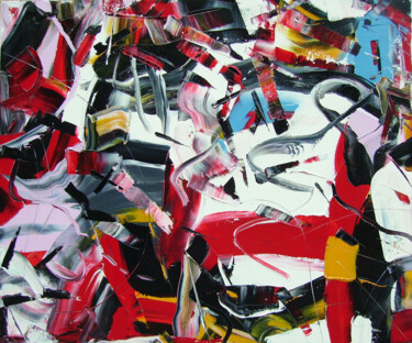 Pittura intitolato "french landascpe" da Jeremy Zixxon, Opera d'arte originale, Olio Montato su Telaio per barella in legno