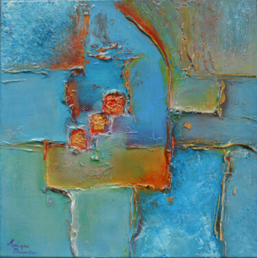 Painting titled "Abstration 1120" by Monique Ducarton, Original Artwork, Acrylic Mounted on Wood Stretcher frame