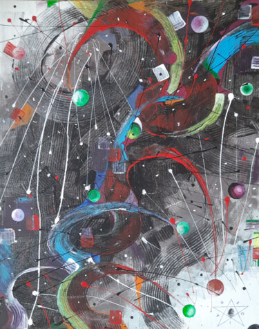 Painting titled "EXODUS" by Dragos Bagia, Original Artwork, Acrylic