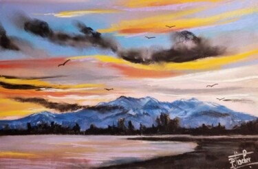 Painting titled "Canigó" by Patrick Fischer, Original Artwork, Pastel