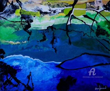 Painting titled "Variations sur le L…" by Alain Boissel, Original Artwork, Acrylic Mounted on Wood Stretcher frame