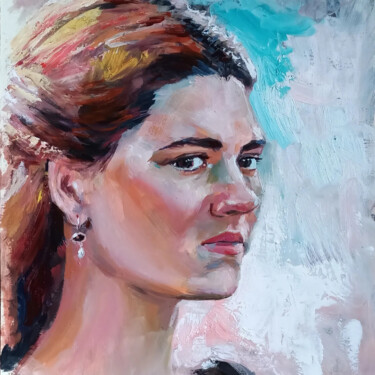 Painting titled "P100" by Muzaffer Bulut, Original Artwork, Oil