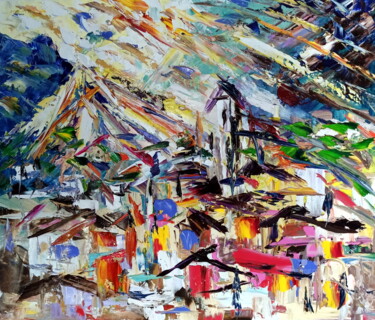 Peinture intitulée "Alba Montana" par Puliafico, Œuvre d'art originale, Huile