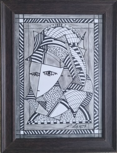 제목이 "geométrick face"인 그림 Bellasartes Caldas Novas로, 원작, 안료