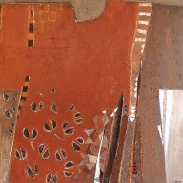 Schilderij getiteld "Kimono Orange" door Nicole Chesny, Origineel Kunstwerk, Acryl
