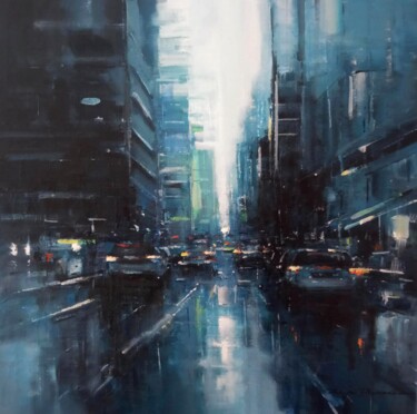 Peinture intitulée "New York , réf : 25…" par Philippe Perennou, Œuvre d'art originale, Huile Monté sur Châssis en bois