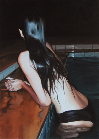 绘画 标题为“Night swin” 由Daniel García, 原创艺术品, 油