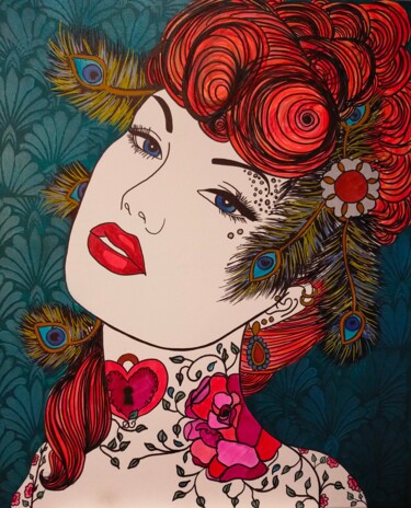 Peinture intitulée "Boudoir" par Art&B, Œuvre d'art originale, Acrylique