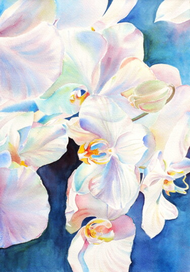 Iridescent Peinture intitulée "Iridescent" par Tiny Pochi, Œuvre d'art originale, Aquarelle