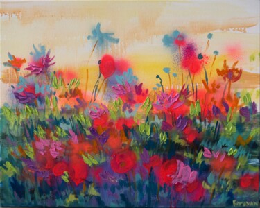 The colour of heaven Painting titled "The colour of heaven" by Nataliia Karavan, Original Artwork, Oil