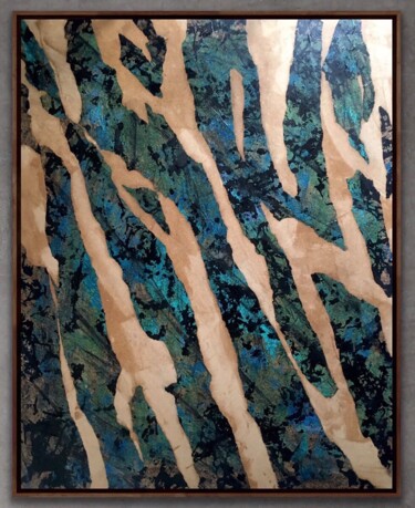Painting titled "GraphicBark Metalum…" by Xaro, Original Artwork, Acrylic Mounted on Aluminium