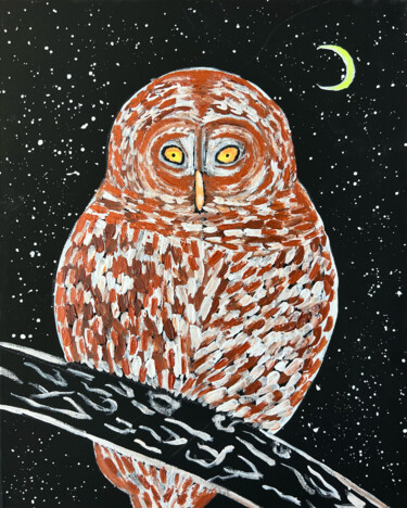 绘画 标题为“Night Owl” 由Nezabyvaemo, 原创艺术品, 丙烯