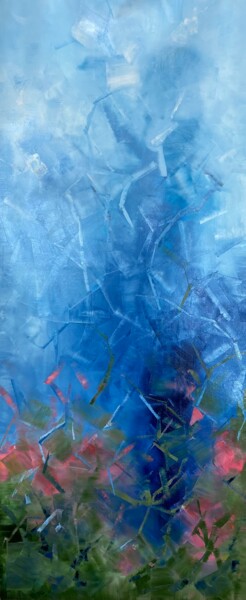 Painting titled "Twilight Garden." by Anna Evtushenko, Original Artwork, Oil