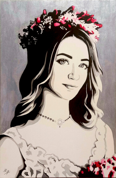 Peinture intitulée "Portrait pop-art #1" par Yulia Zhdanovich (MiliArt), Œuvre d'art originale, Acrylique Monté sur Châssis…