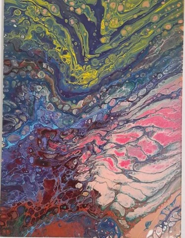 Painting titled "Lava" by Petra Kondov, Original Artwork, Acrylic