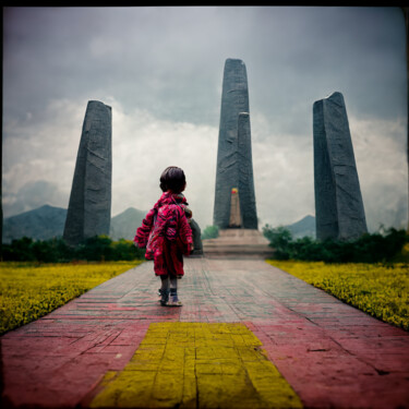 数字艺术 标题为“Monument aux héros…” 由Eymeric Pichon, 原创艺术品, 数字油画