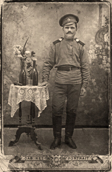 Retro photo soldier of Russian imperial army Photography titled "Retro photo soldier…" by Art$Art, Original Artwork, Digital Photography